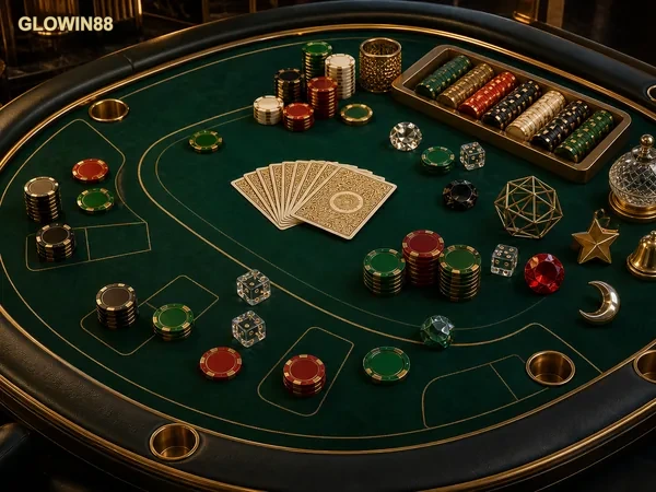 Antarmuka permainan Poker glowin88